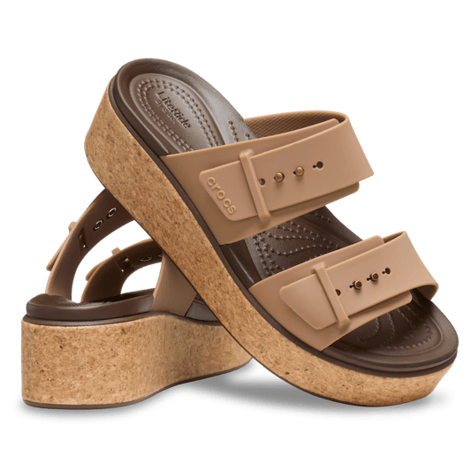 Brooklyn Buckle Low Wedge Cork Sandal - US 1109