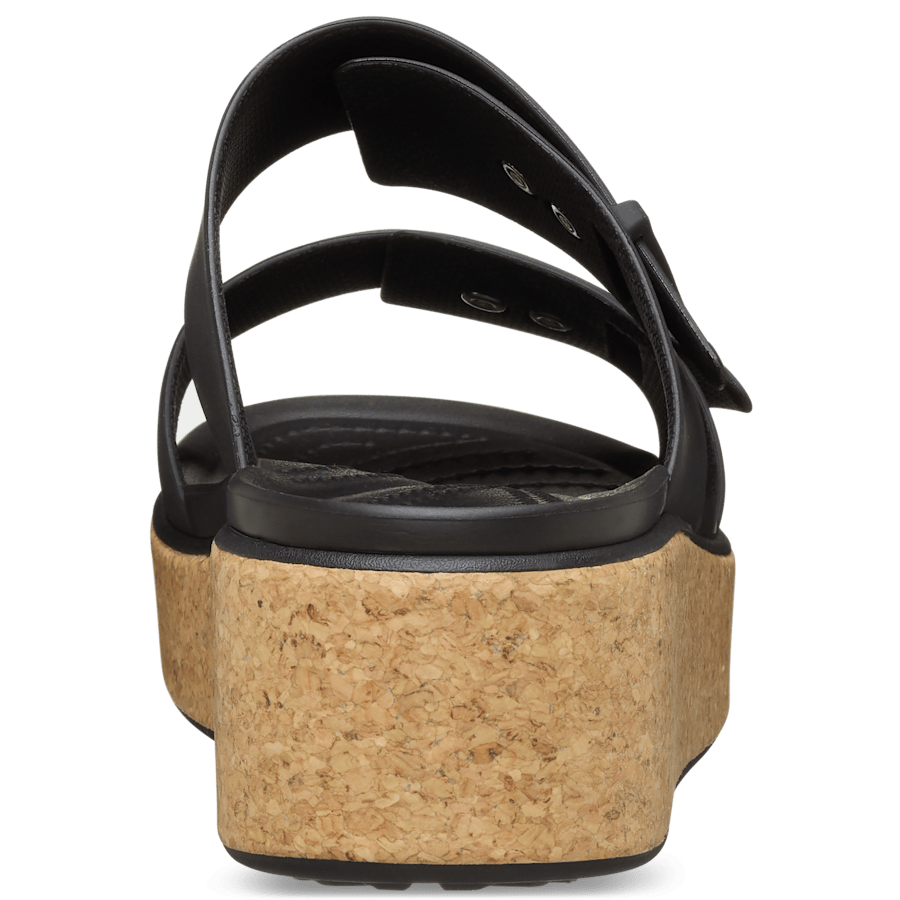 Brooklyn Buckle Low Wedge Cork Sandal - US 3223