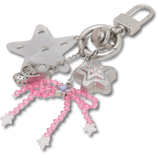 Stars and Beaded Bow Bag Charm - US 8685