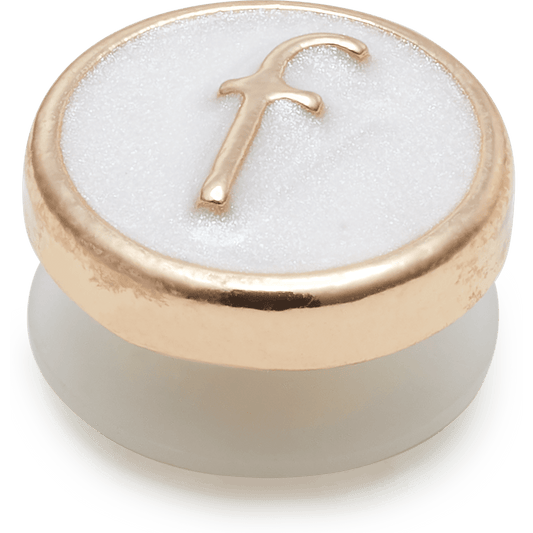 Tiny Pearlized Letter F - US 9657