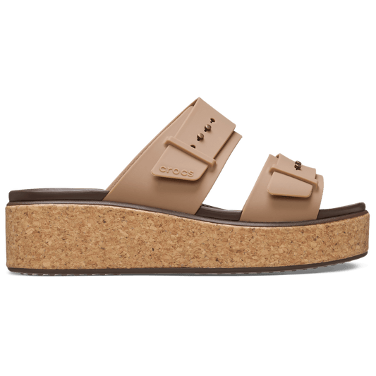 Brooklyn Buckle Low Wedge Cork Sandal - US 1109
