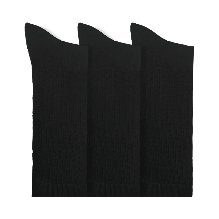 Texture Logo Crew Socks 3PK - US 5007