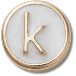 Tiny Pearlized Letter K - US 6669