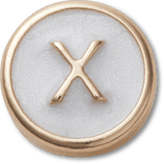 Tiny Pearlized Letter X - US 7220
