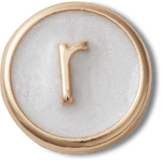 Tiny Pearlized Letter R - US 8453