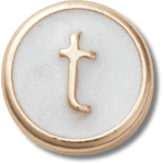 Tiny Pearlized Letter T - US 8880