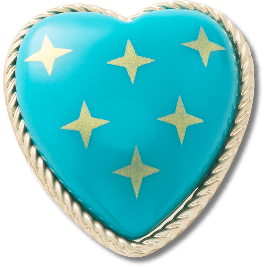 Turquoise and Gold Heart - US 7157