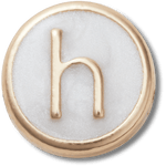 Tiny Pearlized Letter H - US 1290