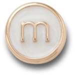 Tiny Pearlized Letter M - US 8620