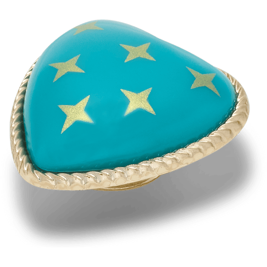 Turquoise and Gold Heart - US 7157